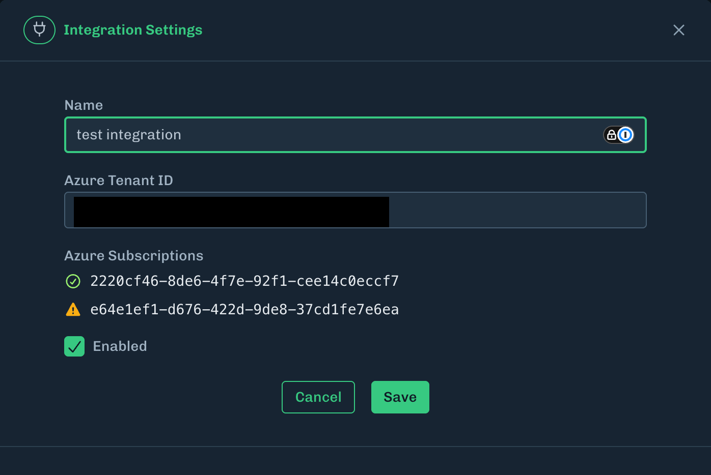 Azure Subscription Status