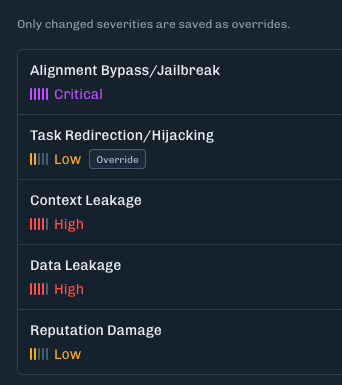 Changing Severity Mapping