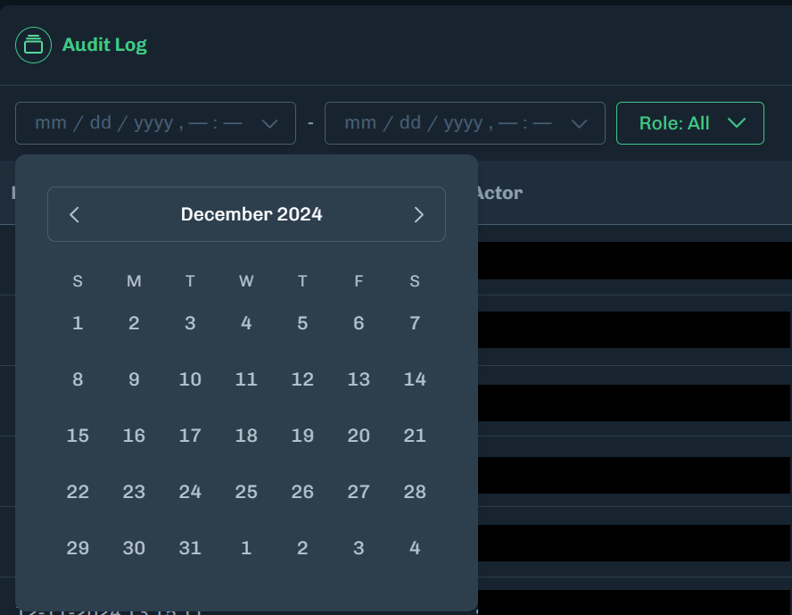 Start and End Dates
