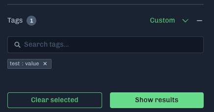 Number of Discovered Assets Filter