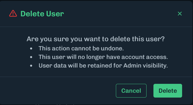 Delete User