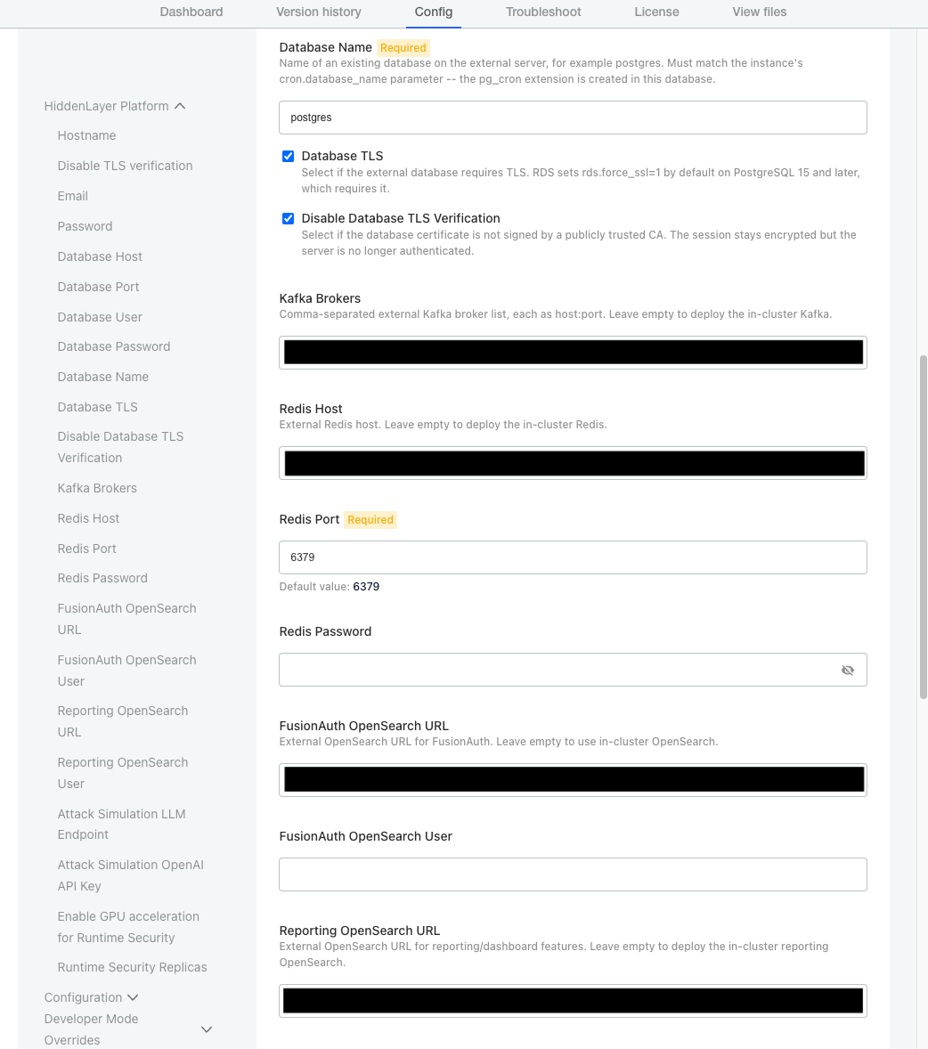 Configure HiddenLayer Platform - Hostname