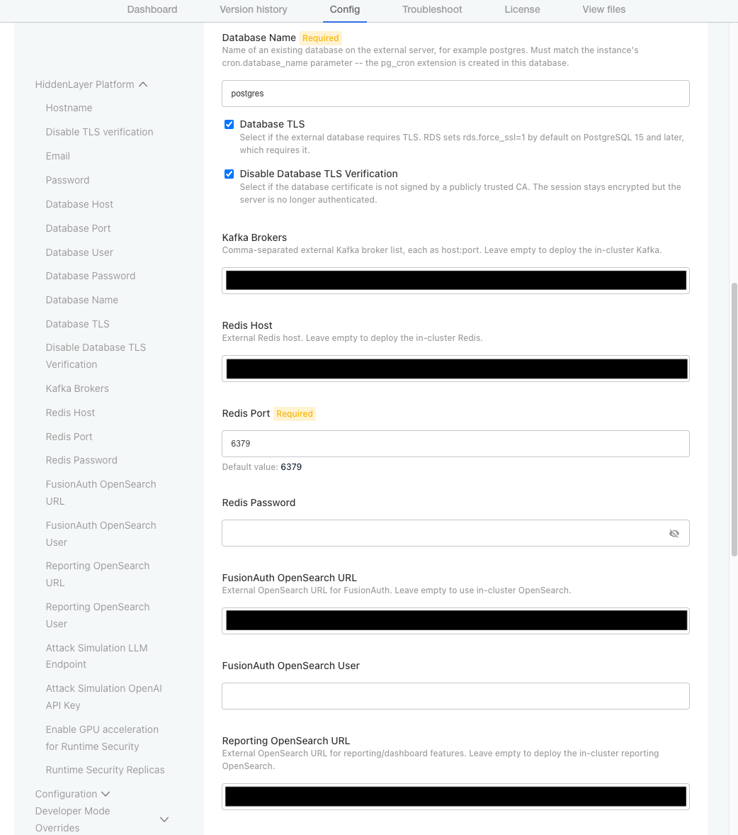 Configure HiddenLayer Platform - Hostname