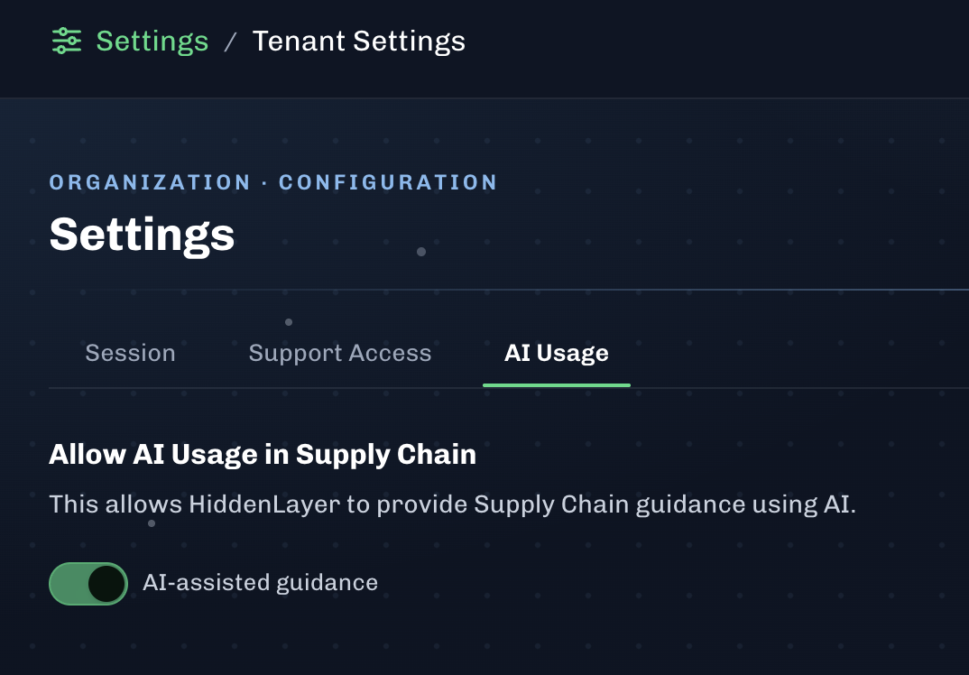 AI Usage Settings
