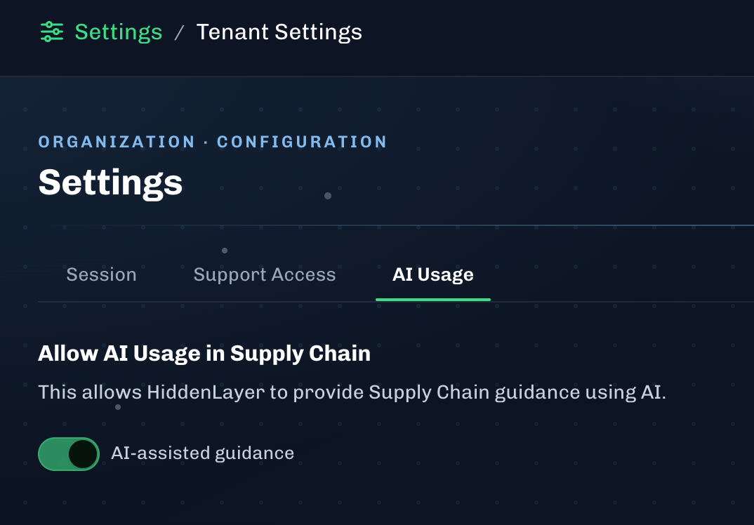 AI Usage Settings