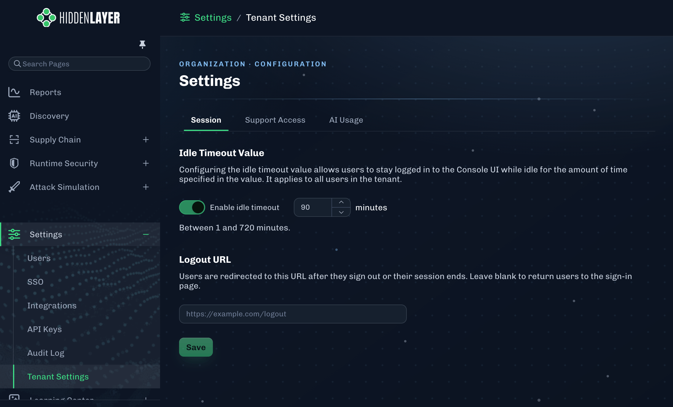 Tenant Settings