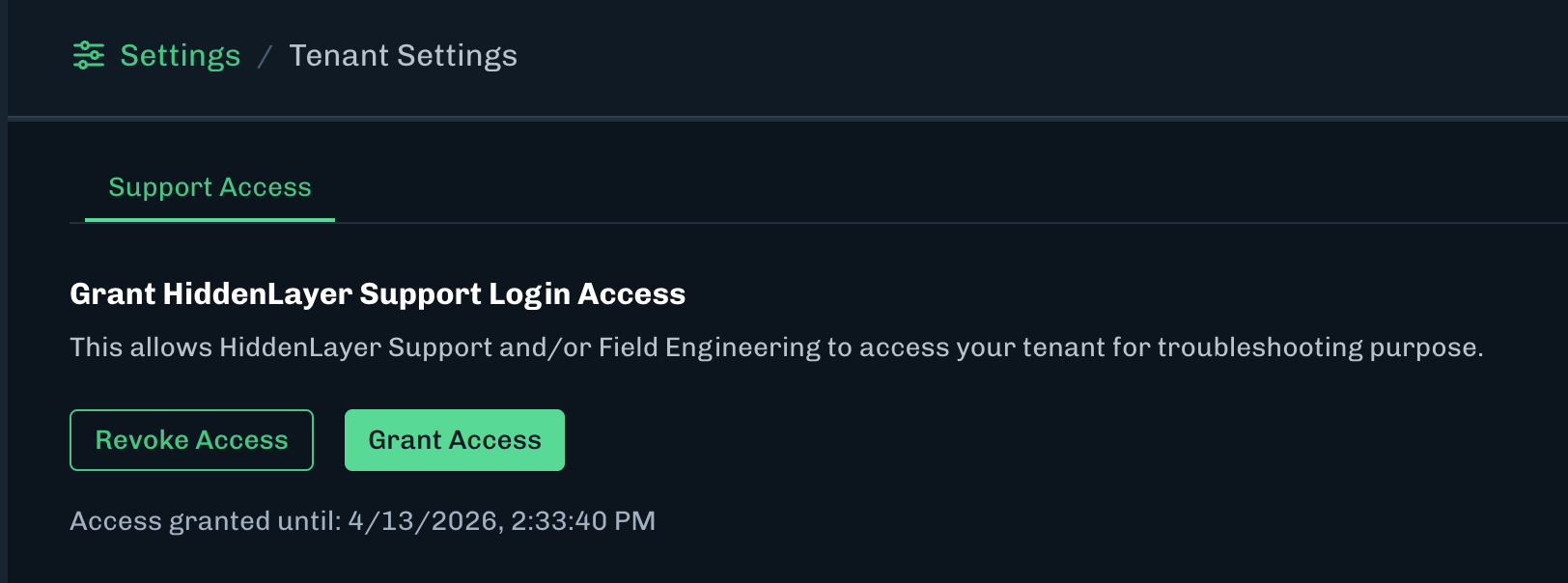 Support Login Access
