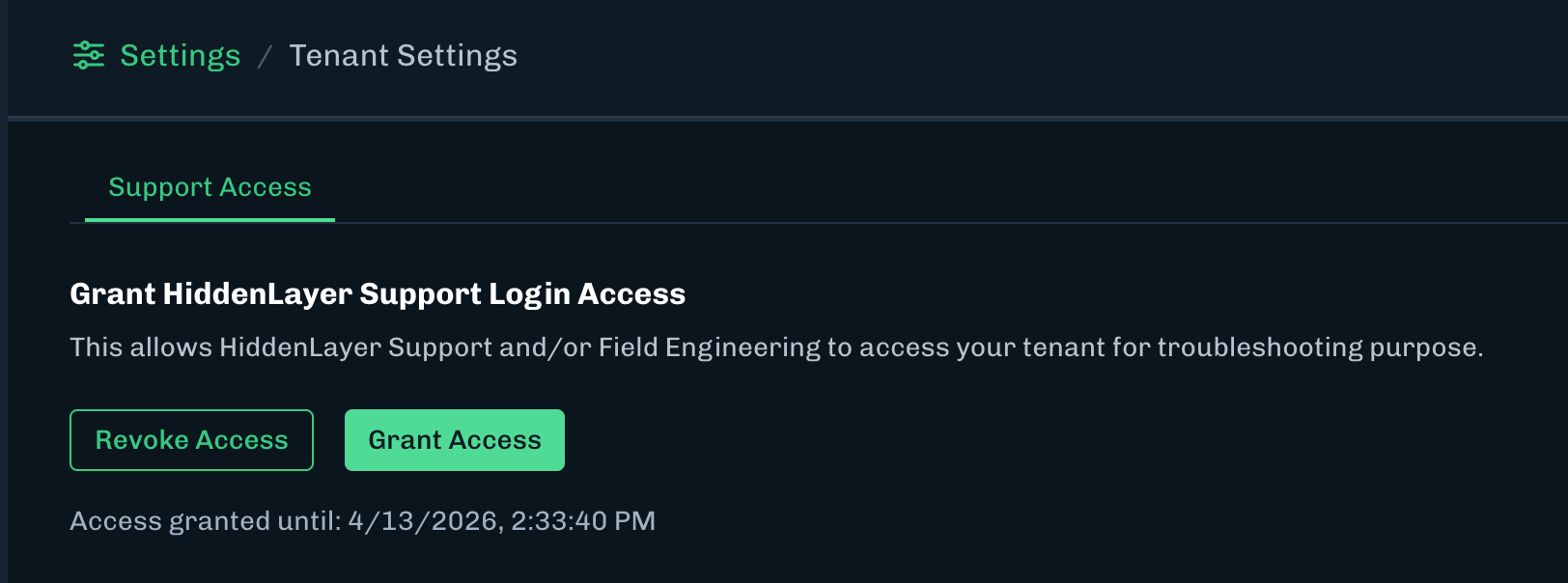 Support Login Access