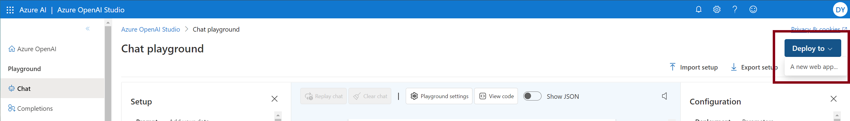 Deploy New Web App