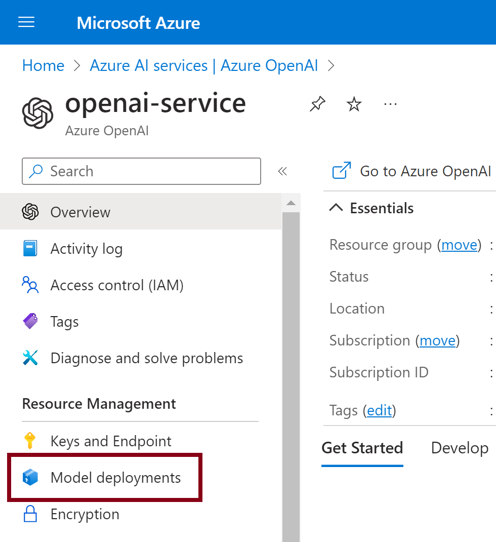 Select Model Deployment