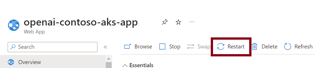 Select Restart