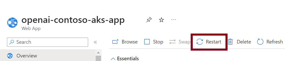 Select Restart