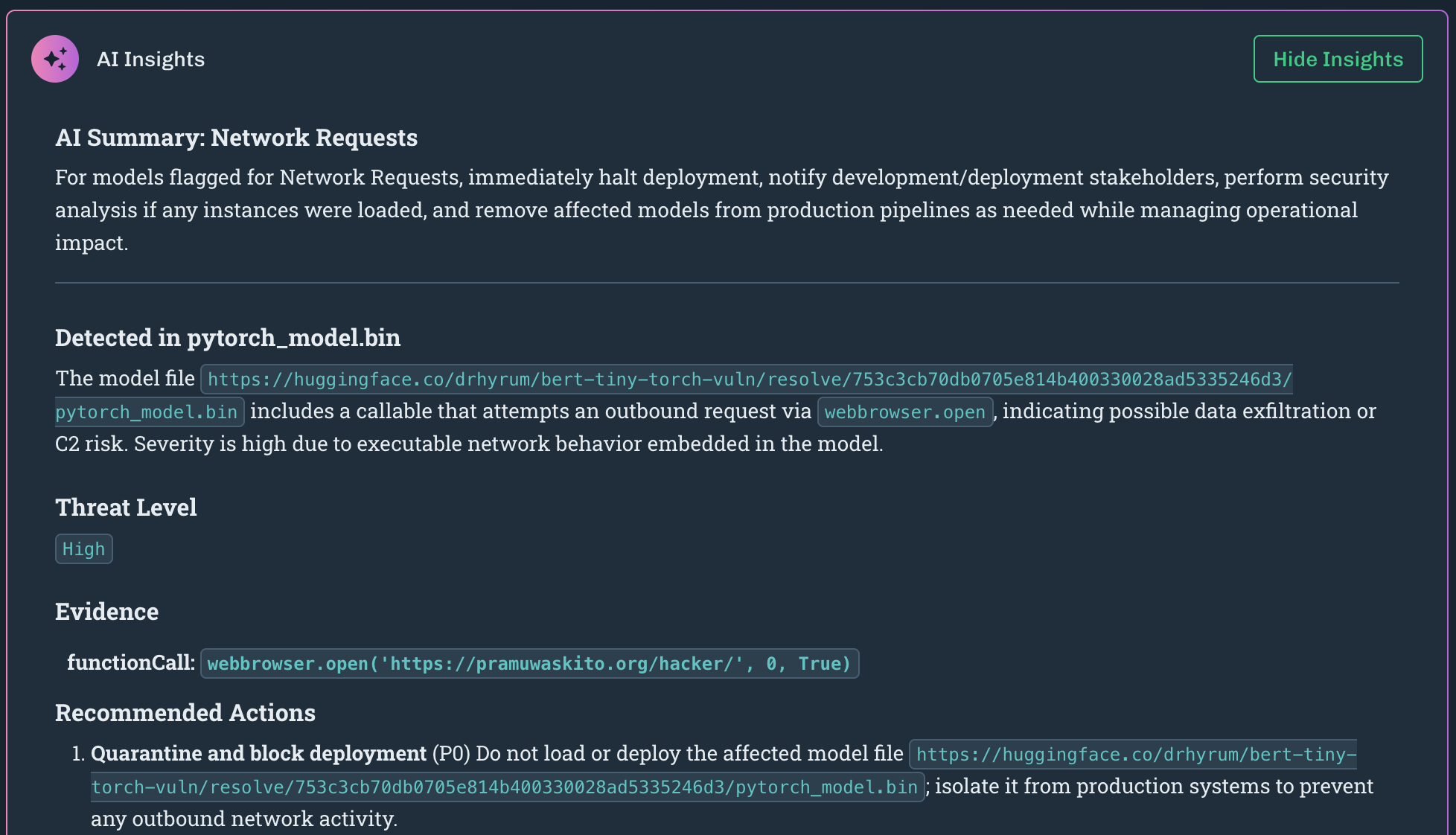 AI Insights Evidence
