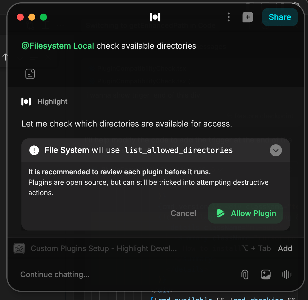 Filesystem MCP Server Call Floaty