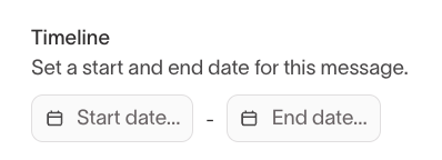 Timeline in advanced settings