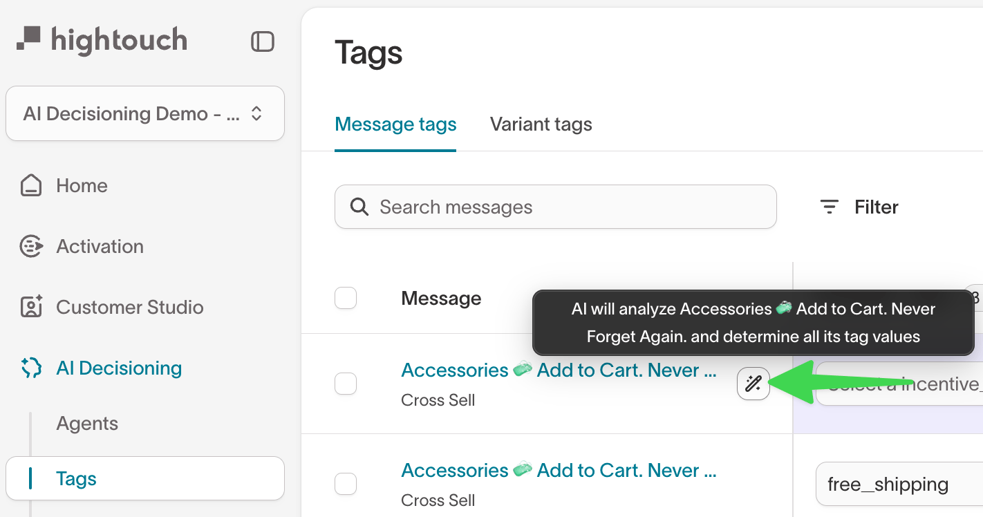 Add AI generated tags in tags view