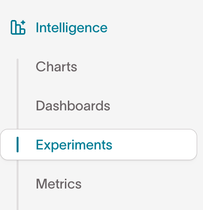 The Experiments list under Intelligence