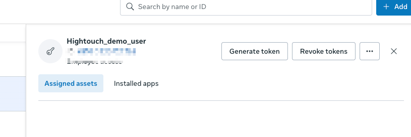 Screenshot of the Meta Business account UI