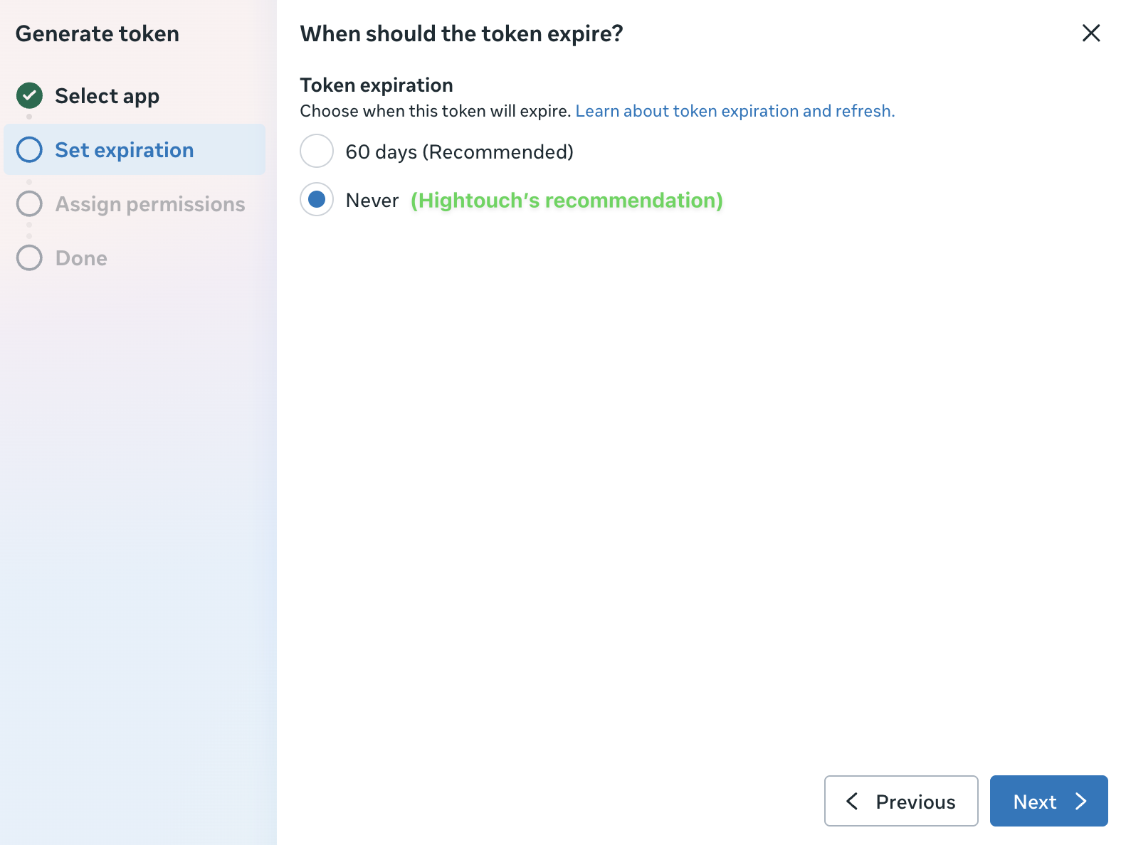 Screenshot of the Meta Business account UI