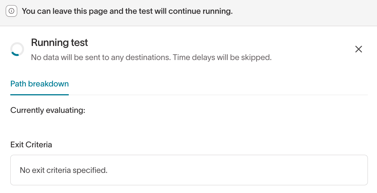 Run test simulation