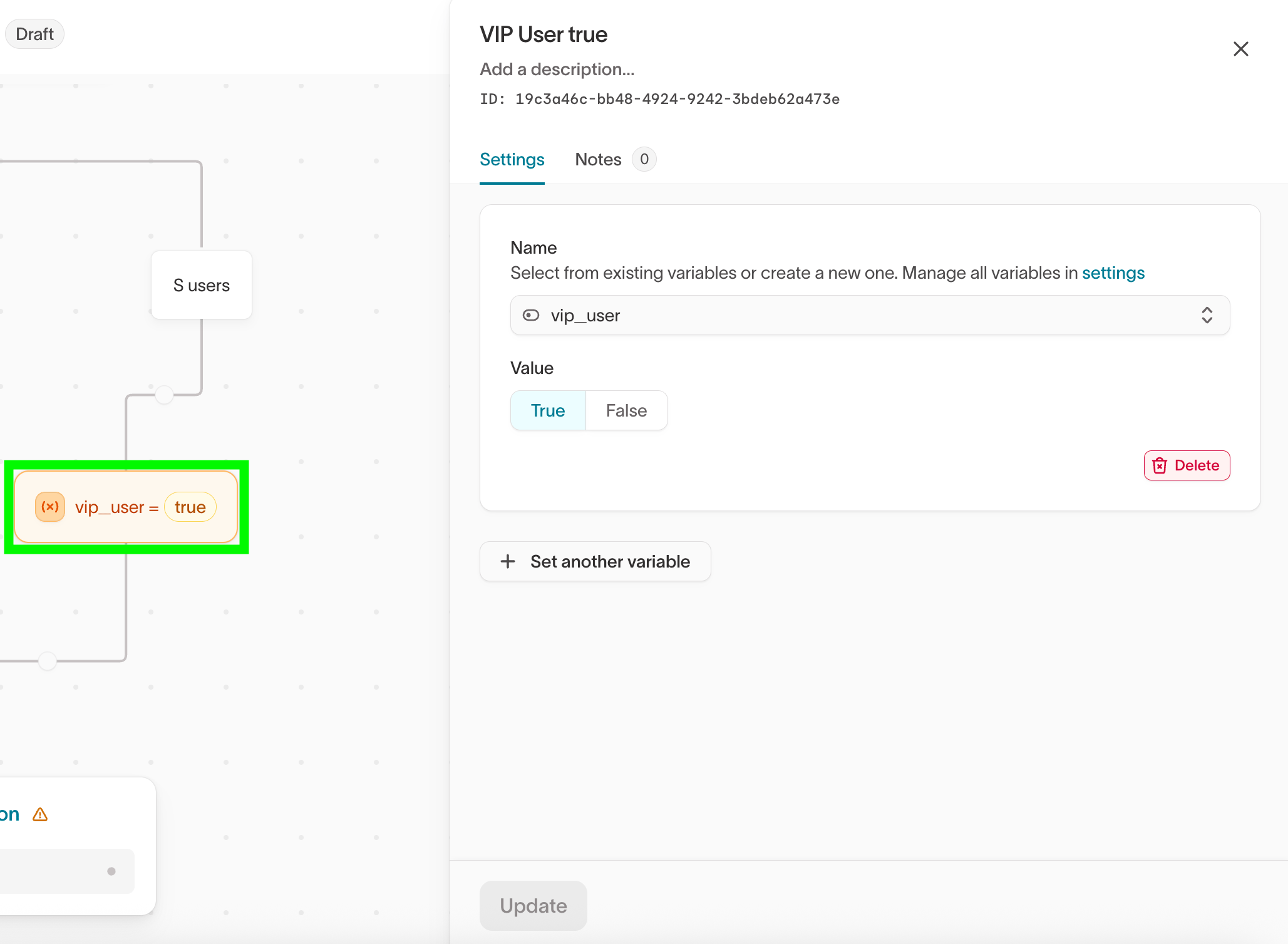 Setting a journey variable on a branch