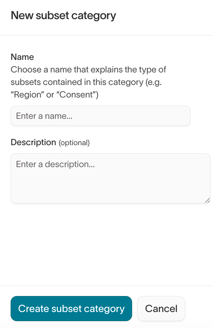 New subset category