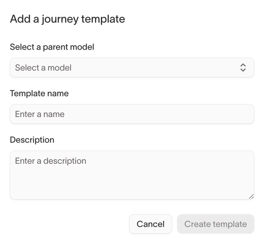 Add a journey template