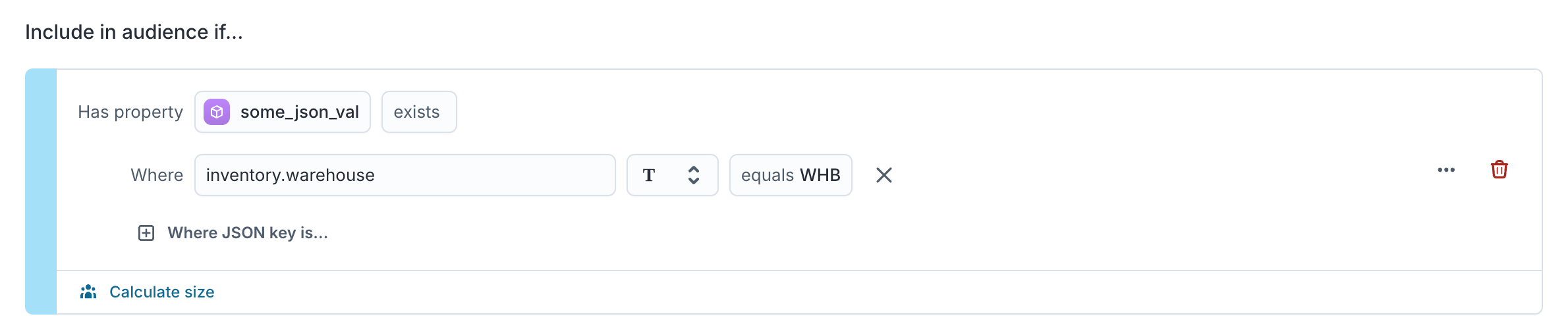 User property filter