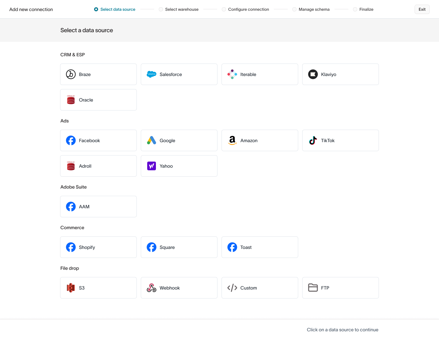 Select a data source
