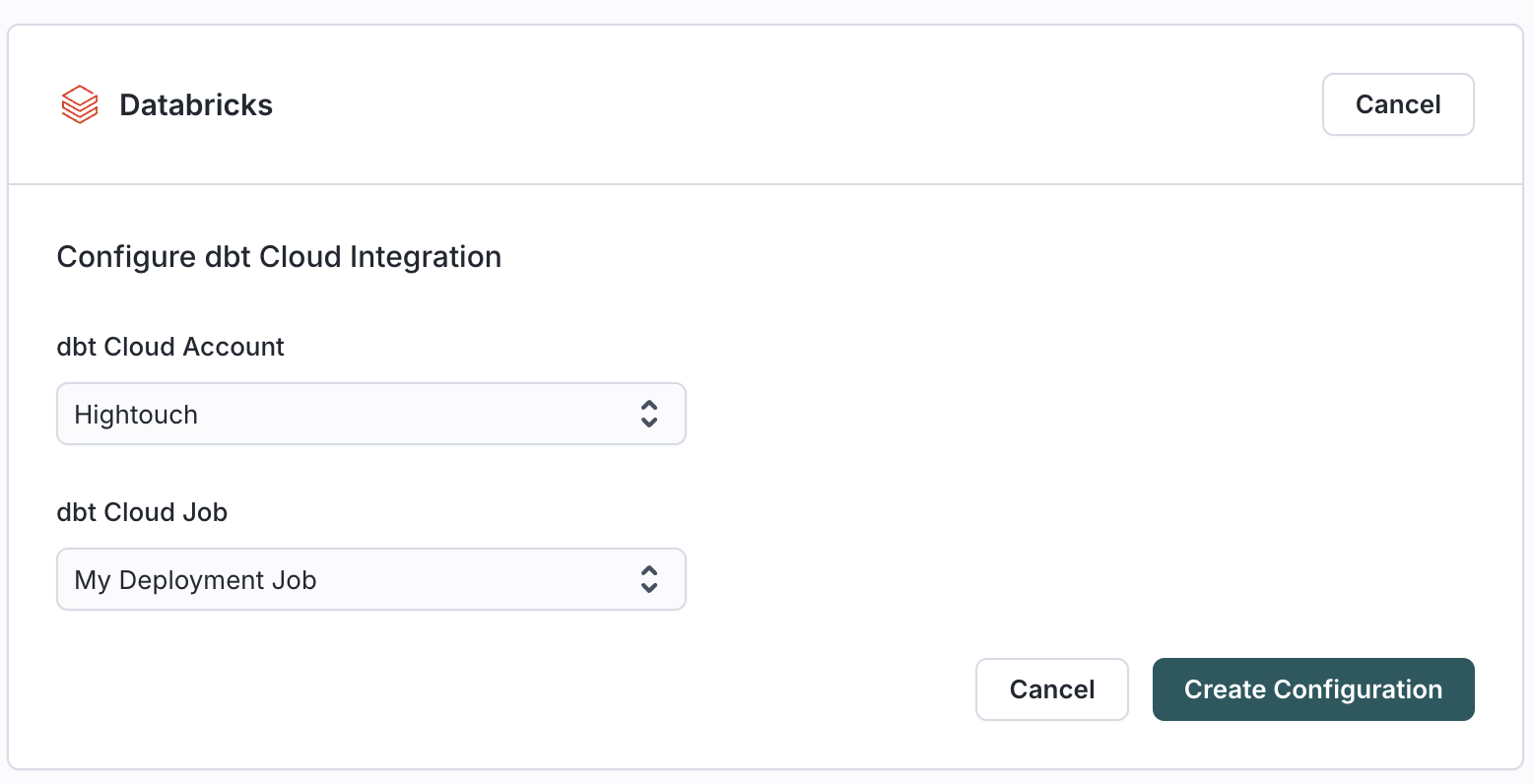 dbt Cloud - connection configuration details