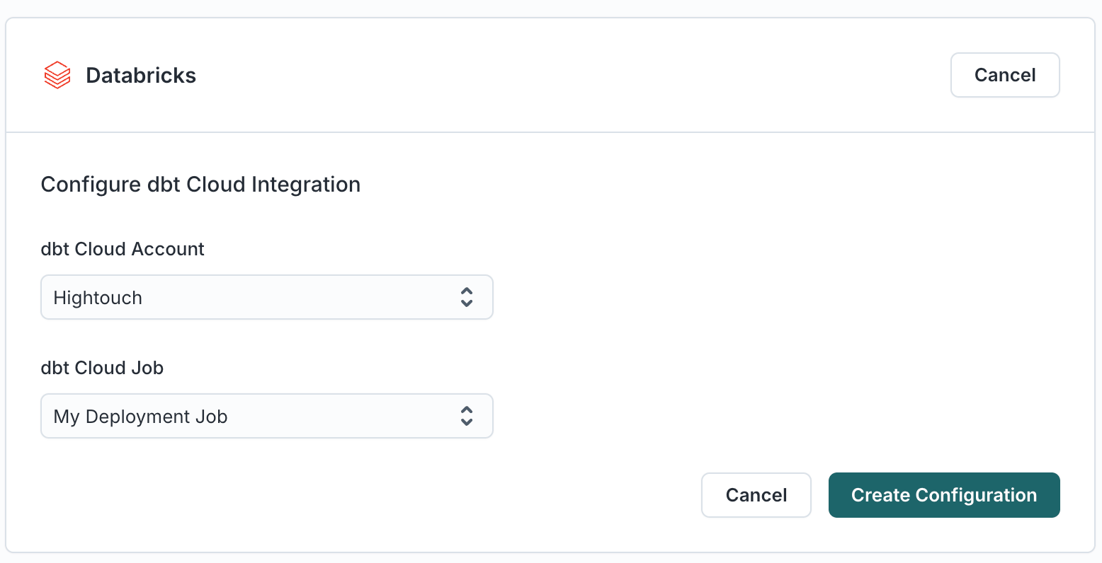 dbt Cloud - connection configuration details