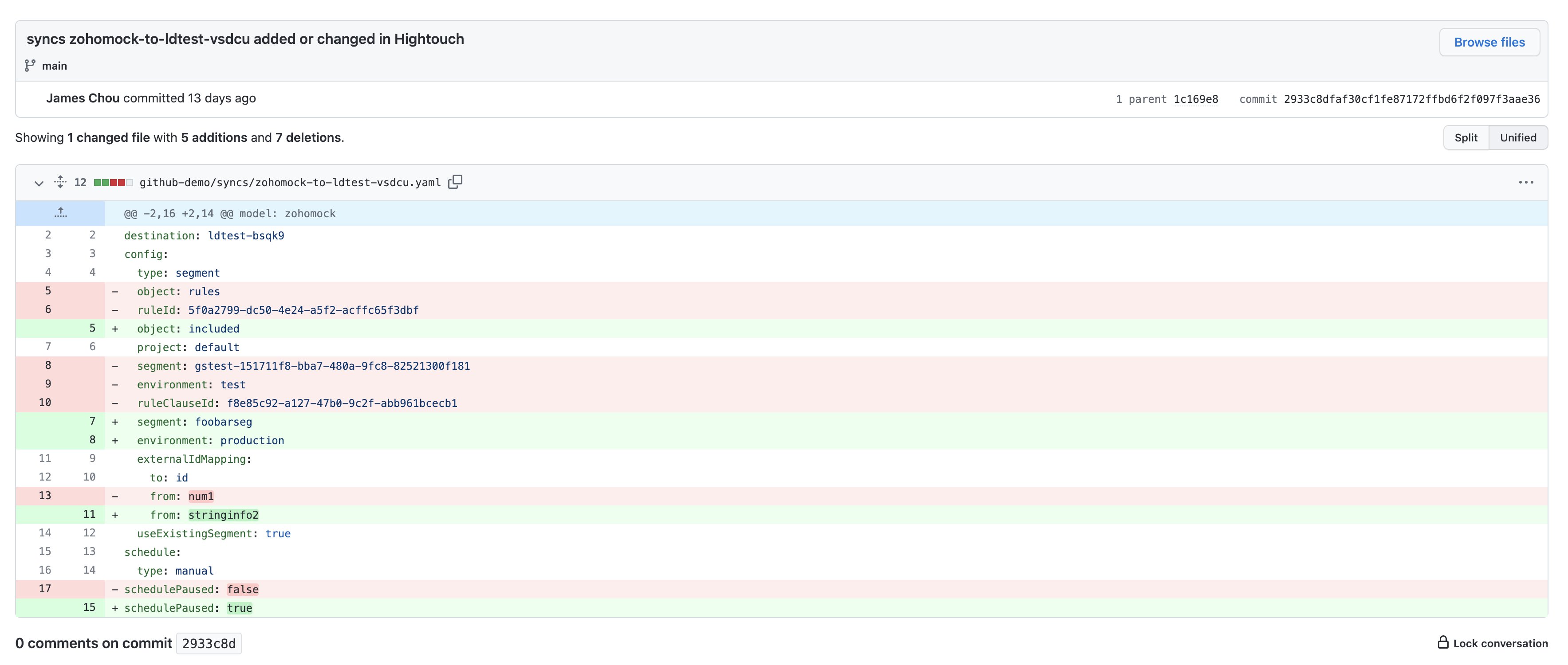 File diff in GitHub