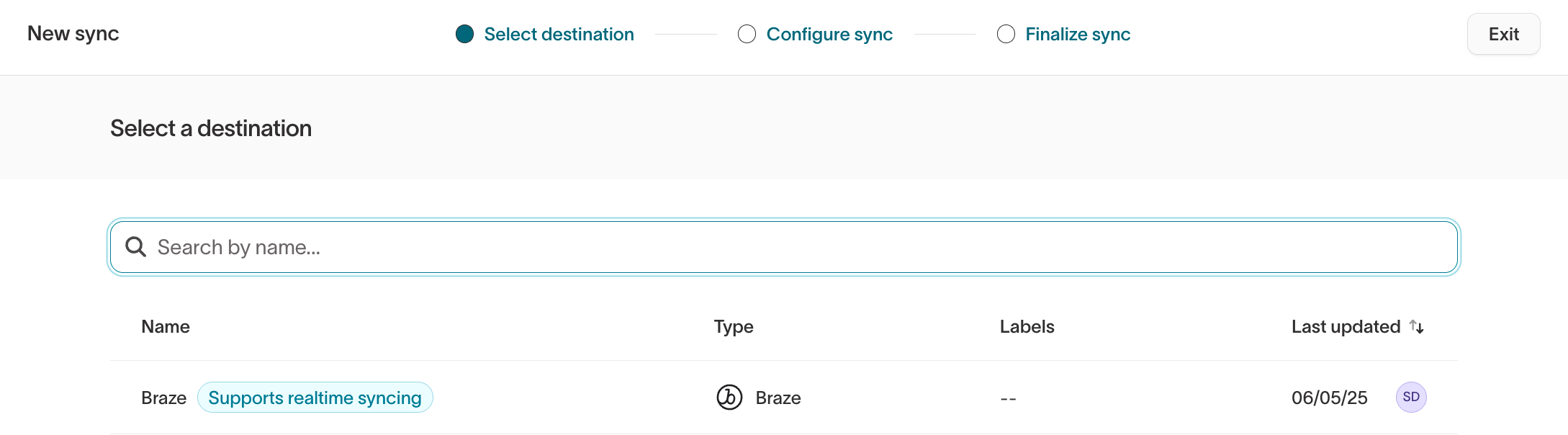 Supports realtime syncing