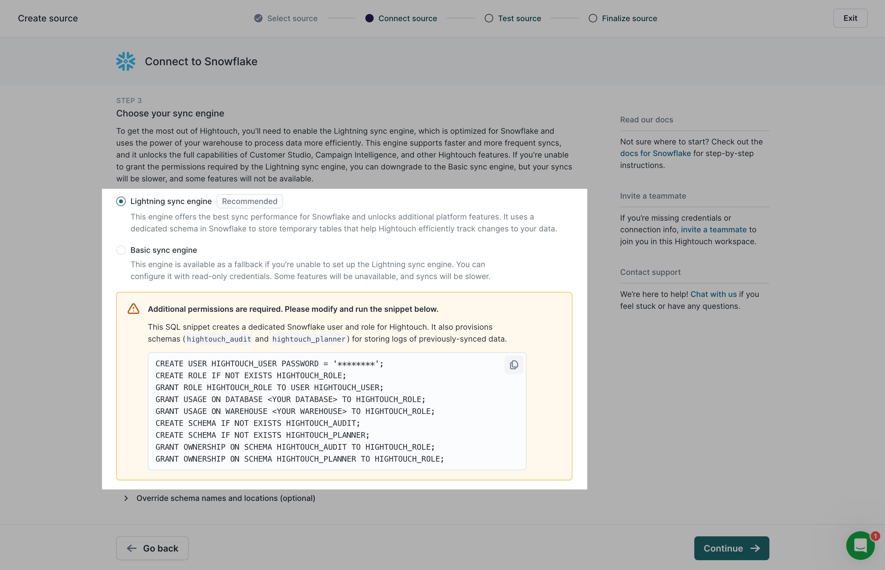 Migrating an existing source to the Lightning sync engine from its Configuration tab