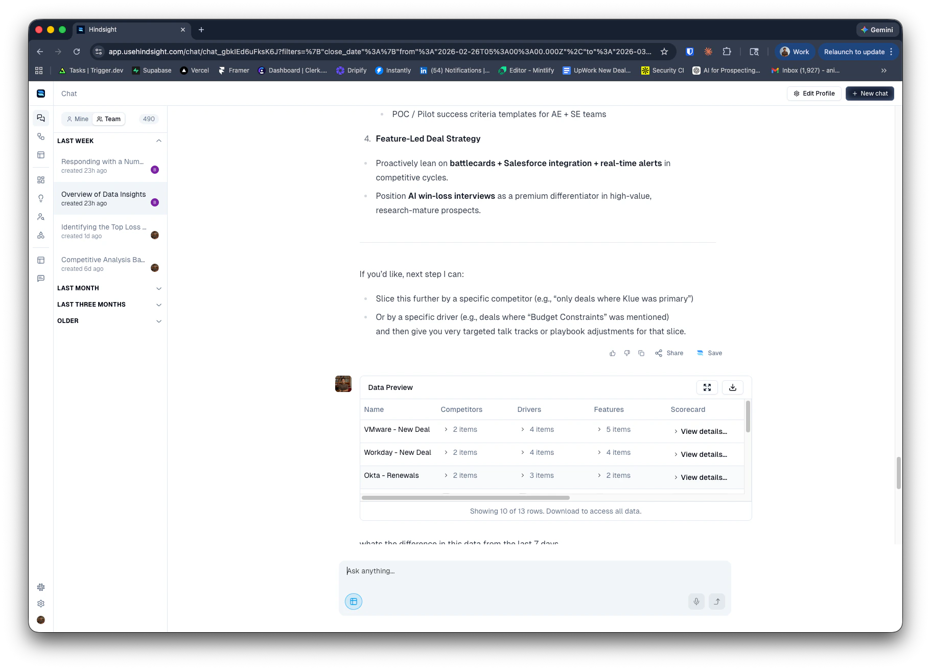 Inserting Deal Grid Mid Session