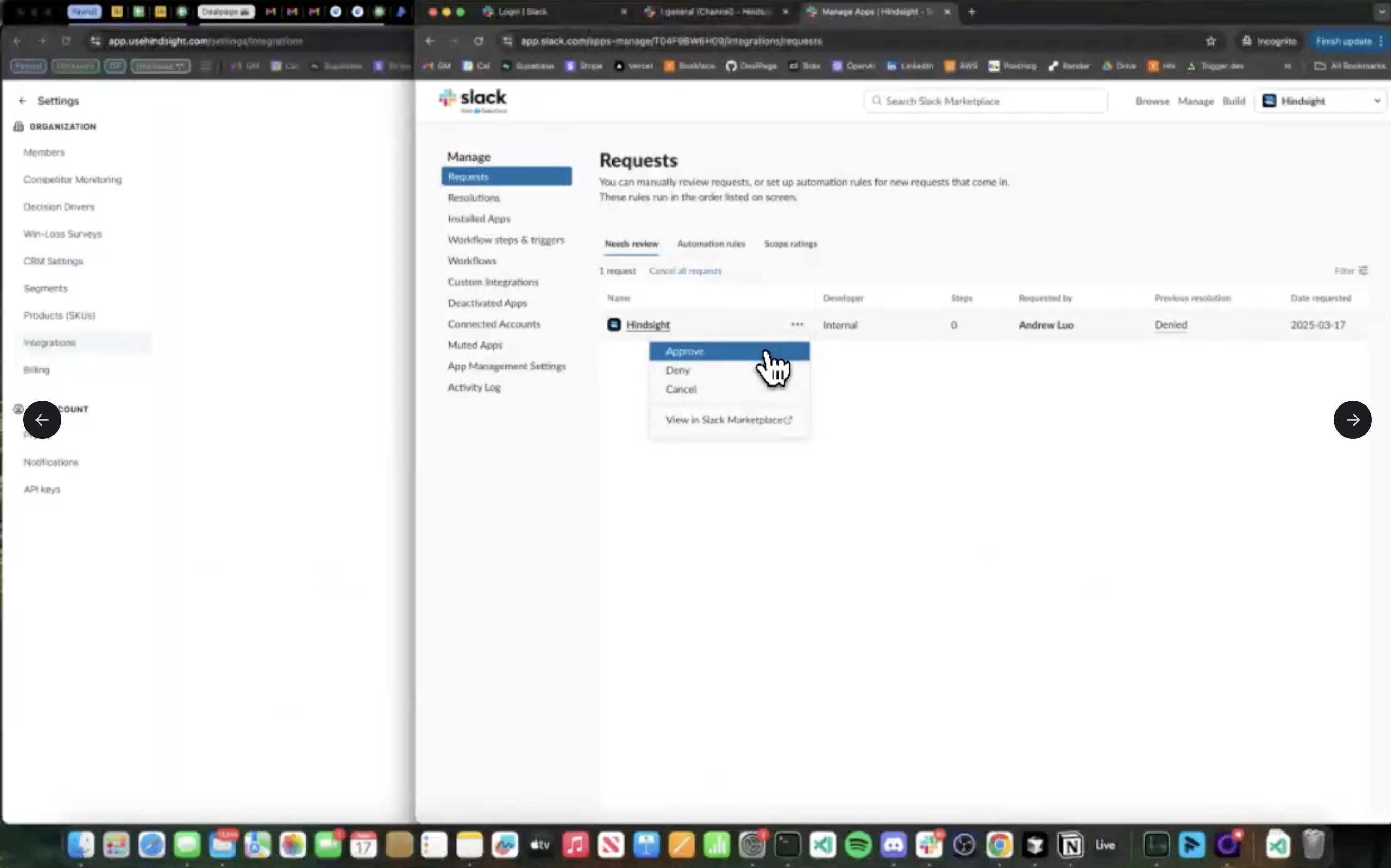 Slack Admin Approval