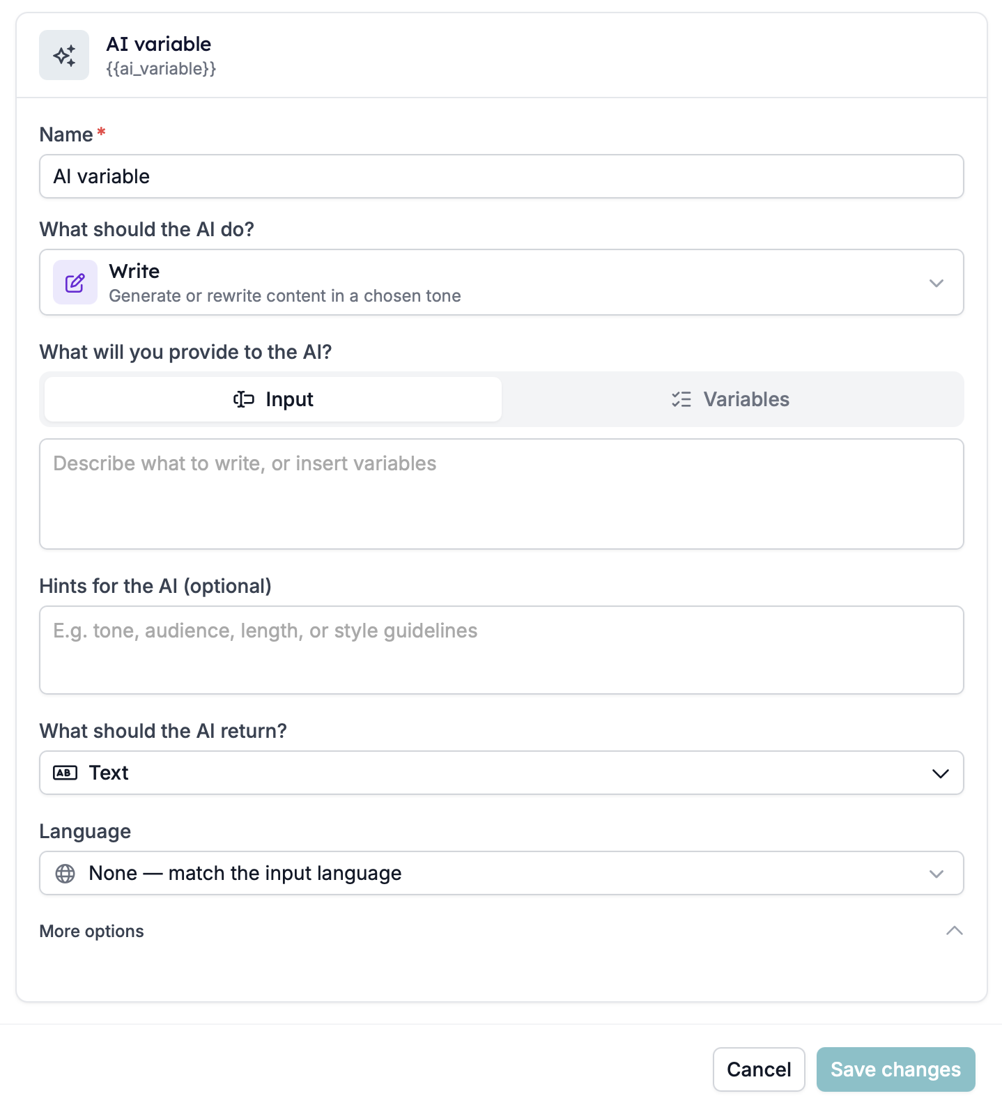 Ai Variable Editor