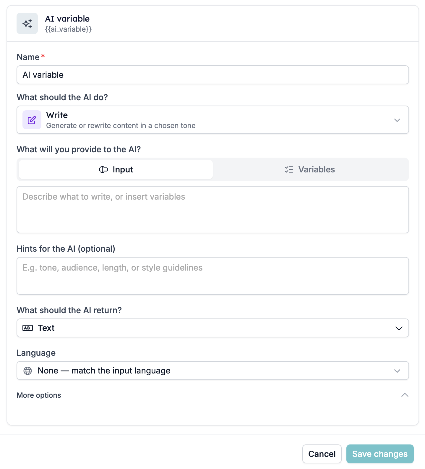 Ai Variable Editor
