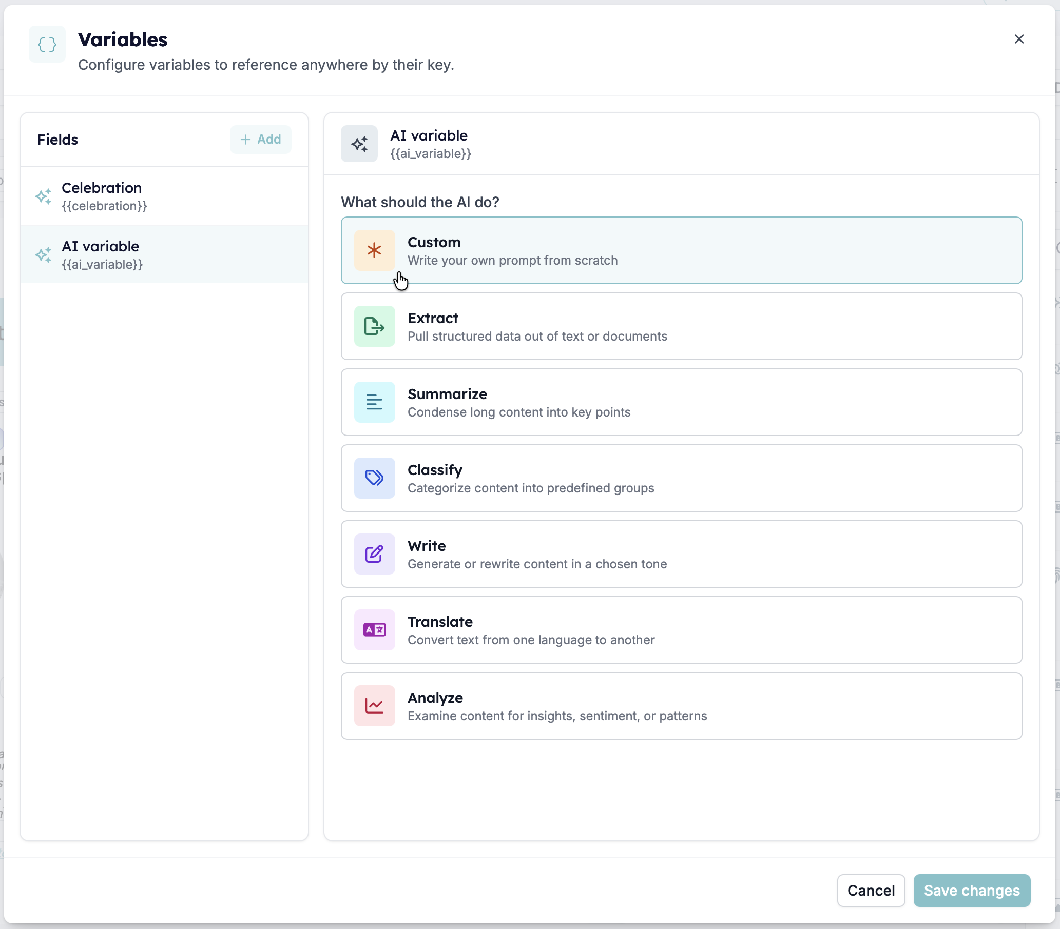 Ai Variable Mode Picker