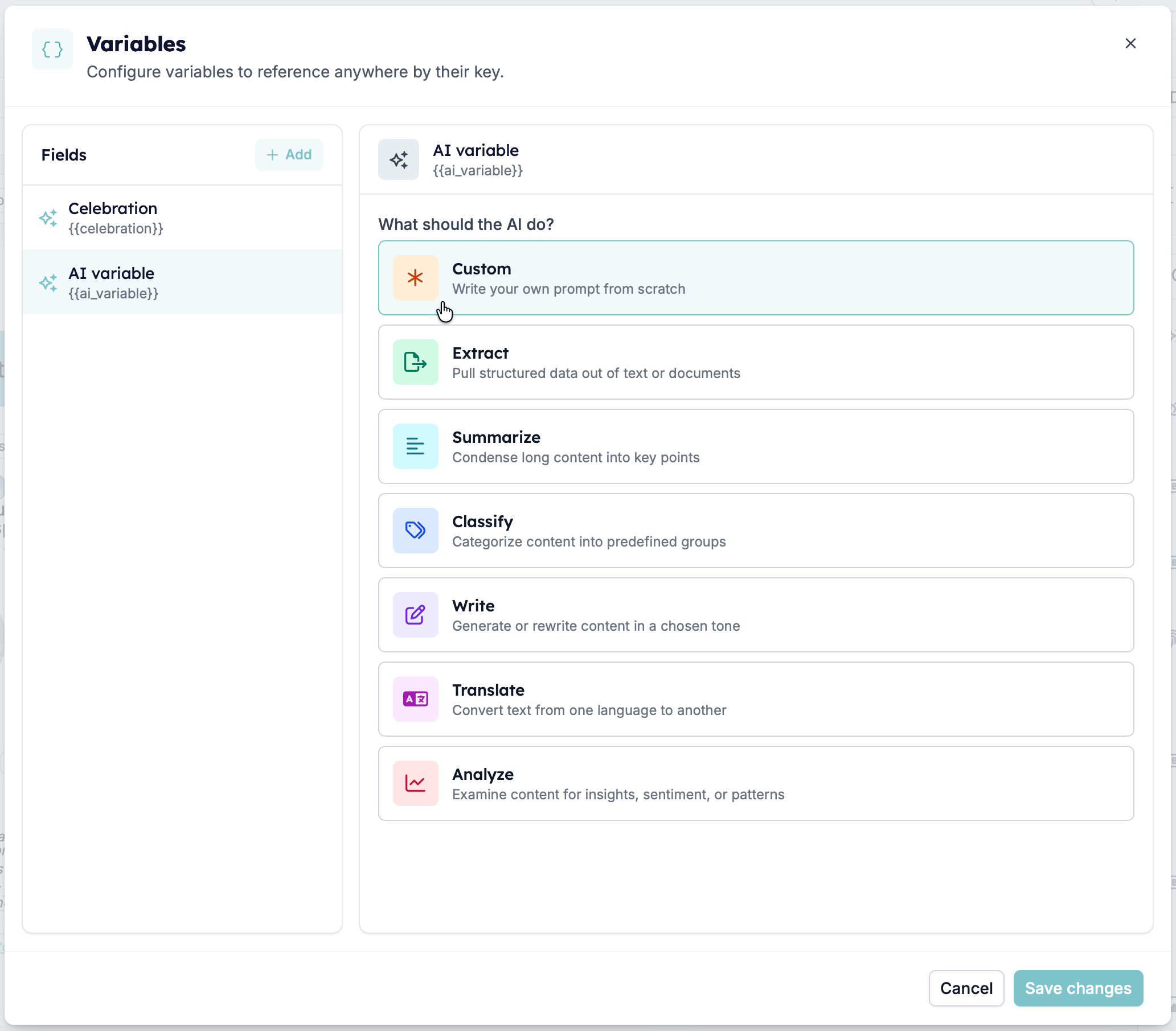 Ai Variable Mode Picker