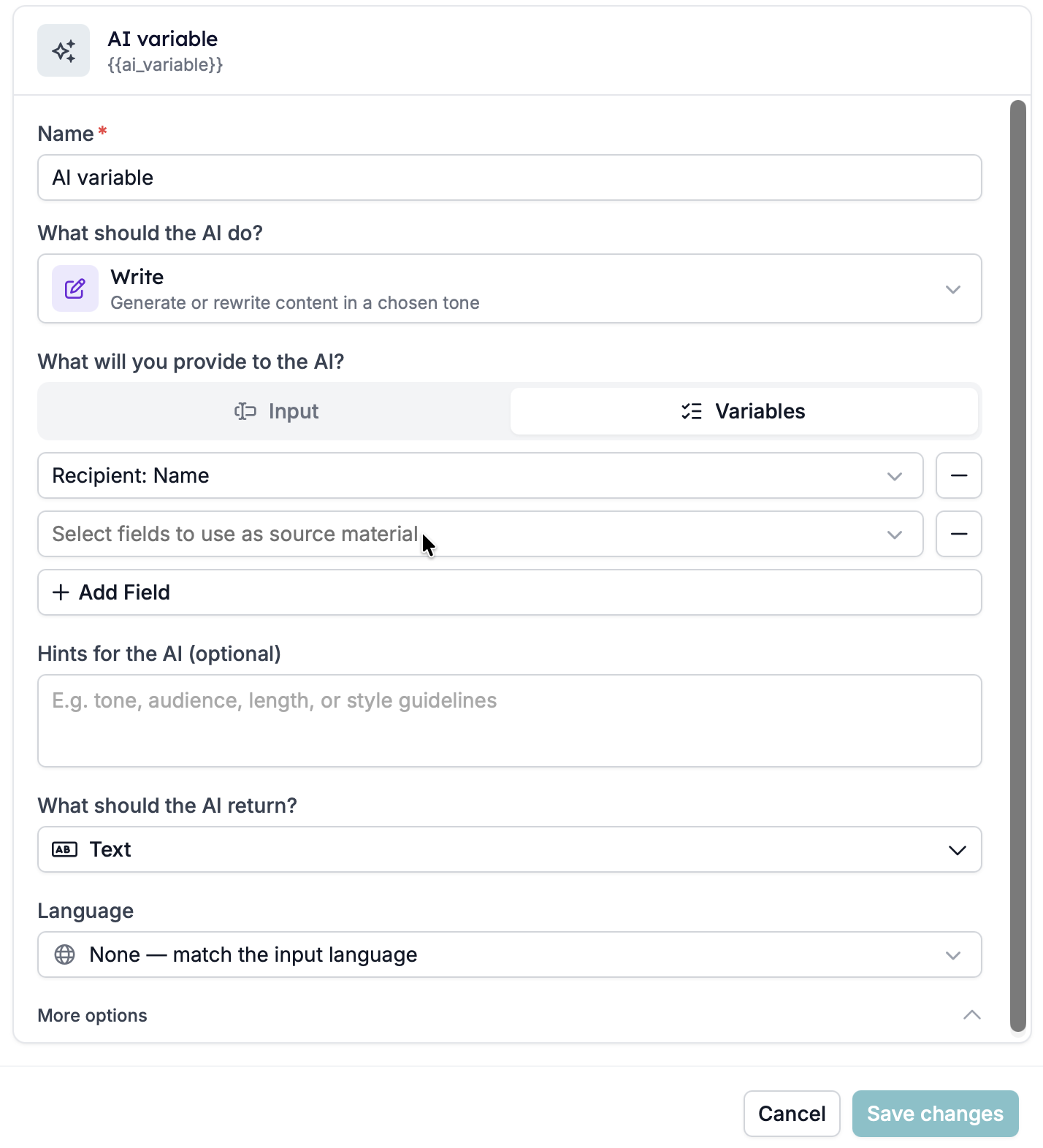 Ai Variable Picker