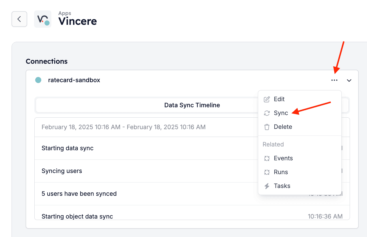 Sync button