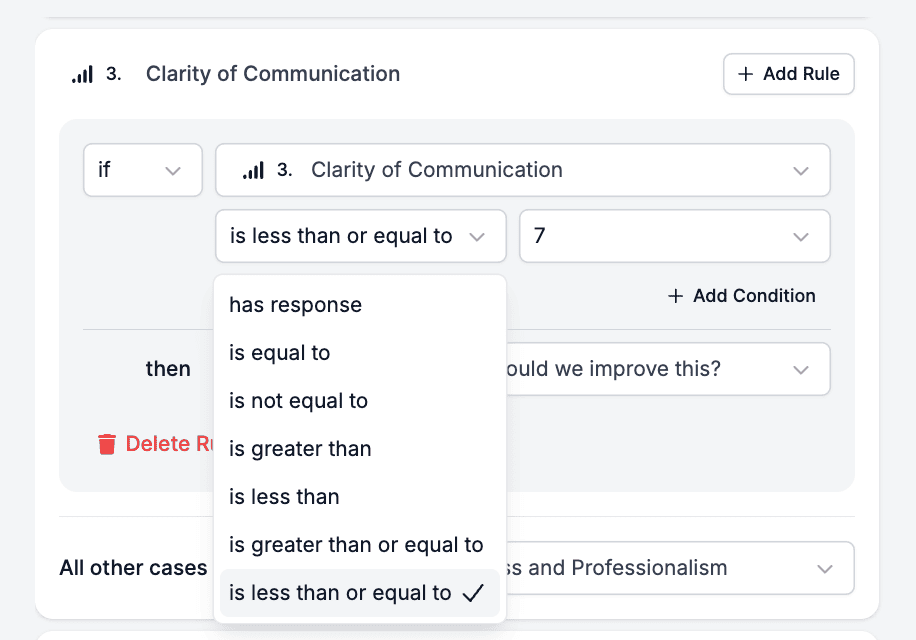 Adding a condition