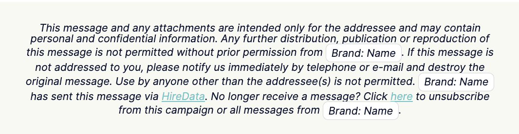 Built-in disclaimer