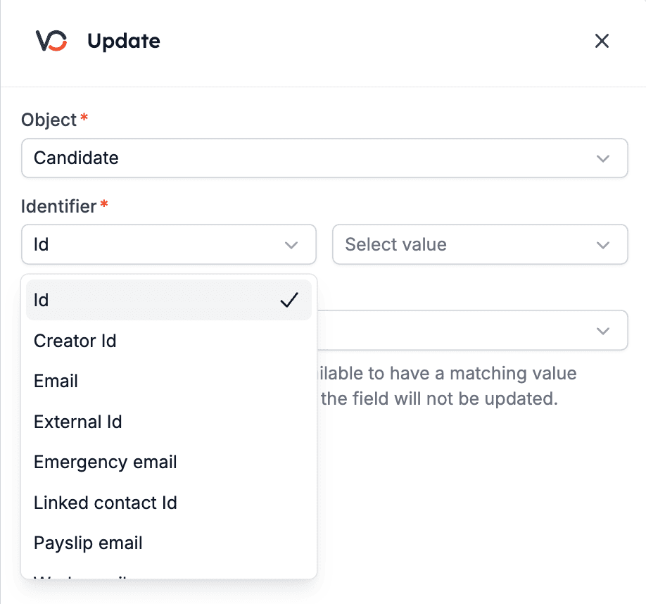 Selecting an object identifier