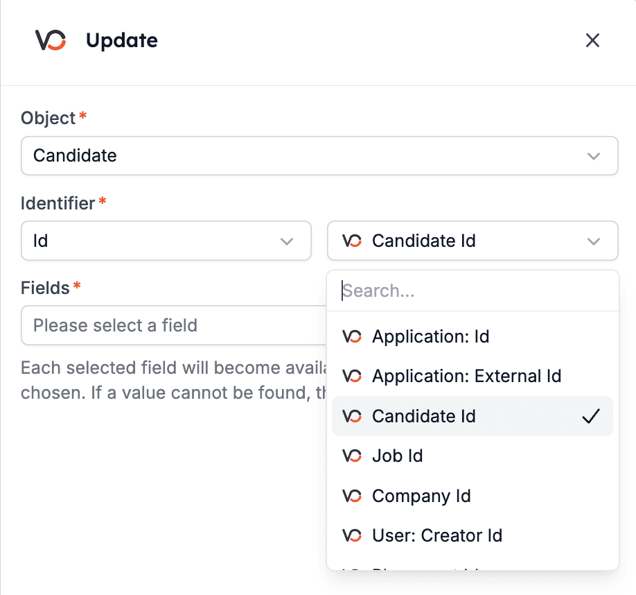 Selecting object identifier