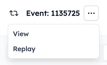 Event Replay button