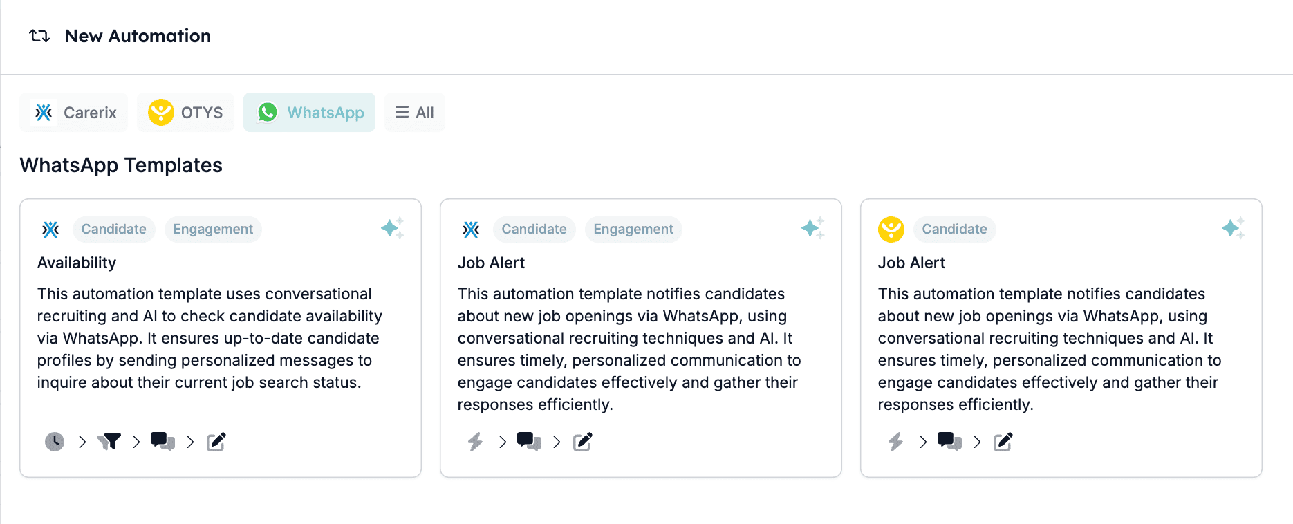 WhatsApp templates in HireData