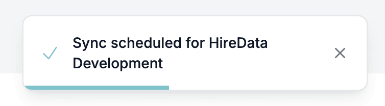 Sync schedule notification