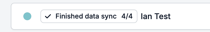 Sync progress notification